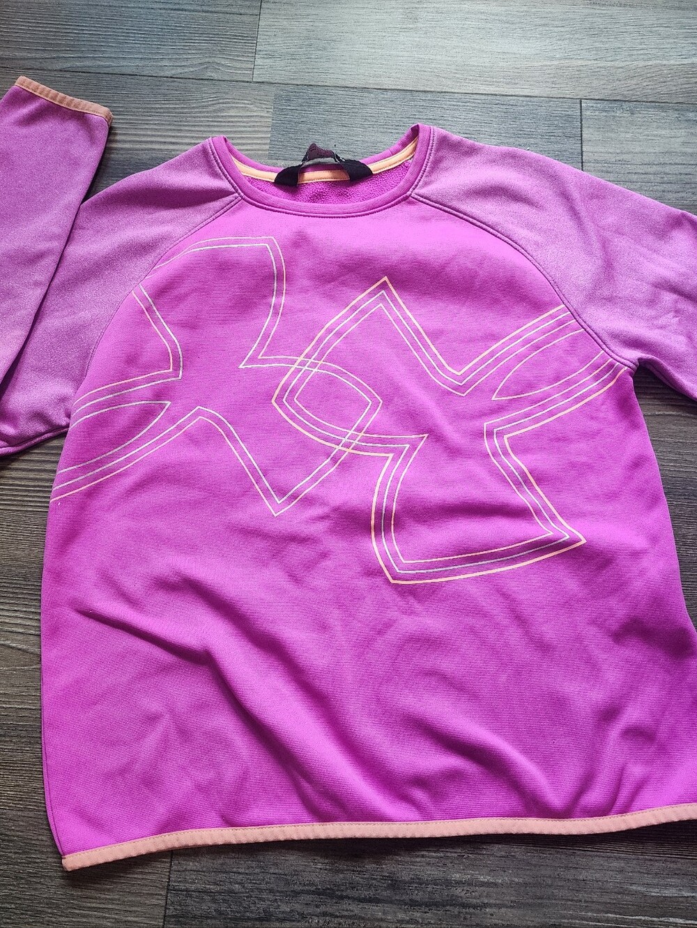 Girls Under Armour Pullover Sweatshirt YXL Pink Purple Orange Athleisure Athlete